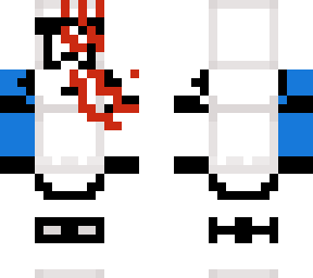 blody trooper with blue sleeve