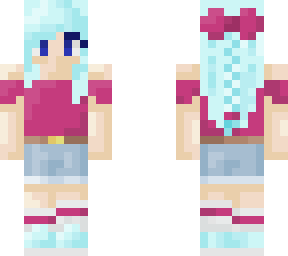 cute girl with a bow (human version of another skin)