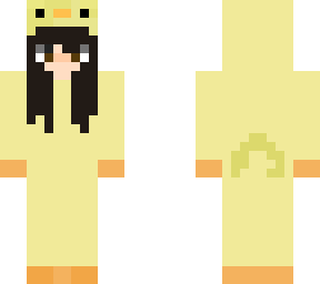 girl in duck onesie
