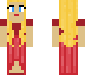 girl with red dress