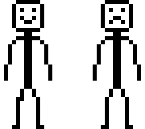 happy and sad stick man (useable)