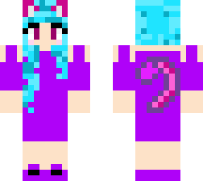 magenta cute cat girl