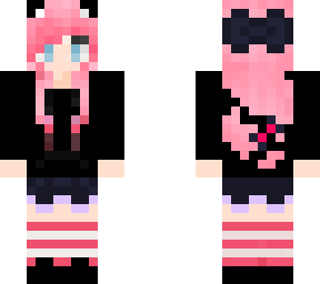 pink haired blue eyed mefwa girl