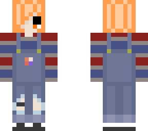 pretty overalls red head