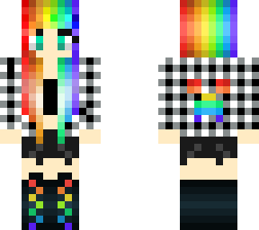 rainbow flannel girl