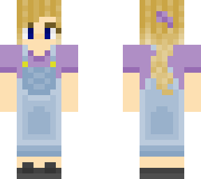 blonde overalls