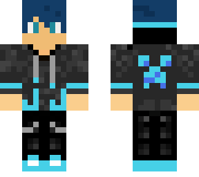 blue headphones boy, dyed hair