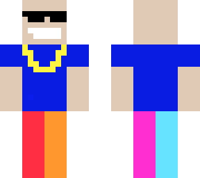 blue t-shirt boy with golden chain
