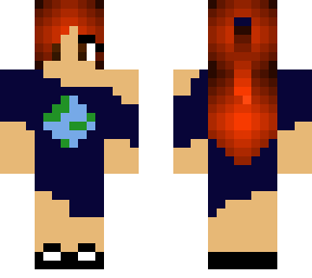 girl wearing over-sized earth t-shirt