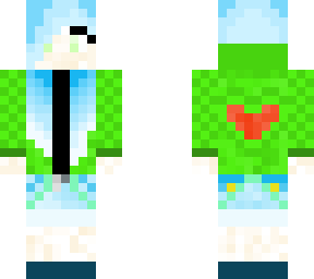 girl with green hoodie, shorts, blue hair, and headphones