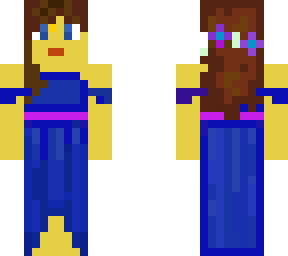 prom girl: floral blue