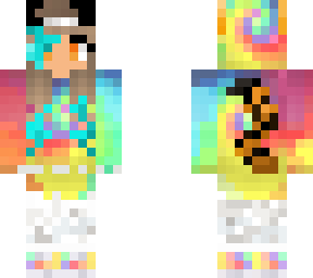 tie dye tiger girl - orange eyes  - edit