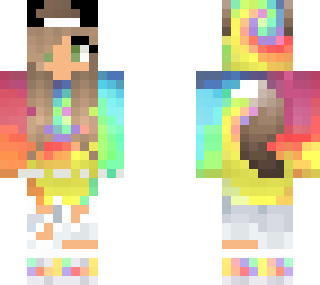 tie dye wolf girl - green eyes