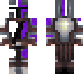 white & purple mandorian