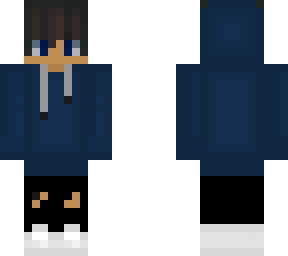 blue hoodie darkened