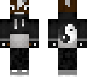 cow in yin yang hoodie