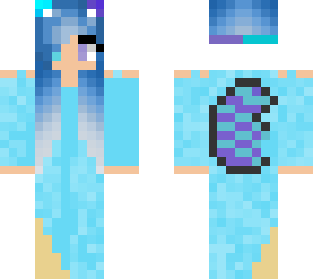 fox skin blue and purple dress