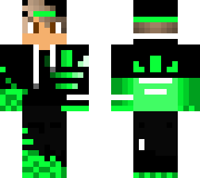 green and black hoodie boy