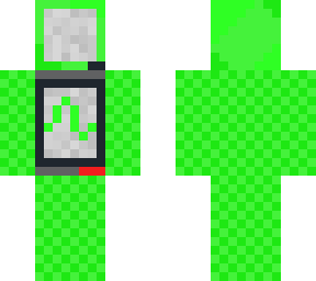 green static tv head