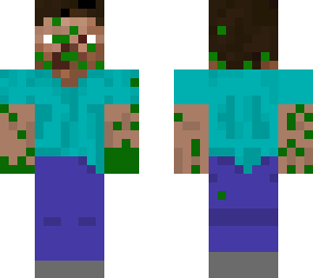 half zombie steve