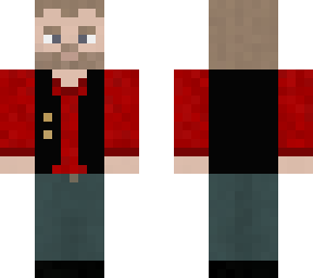 louis (red shirt and black vest)