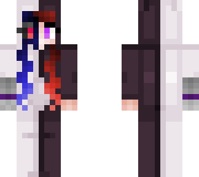 my minecraft skin but with a monokuma onesie