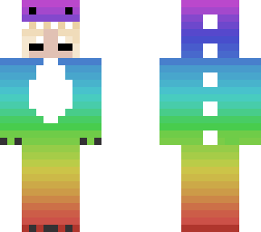 original rainbow brown hair dino girl