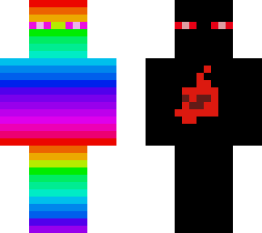 rainbow enderman and dead bad endrerman