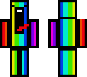 screaming cartoon rainbow dude