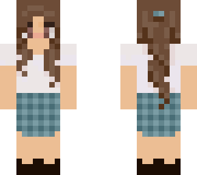 simple blue skirt and tee