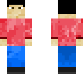 slim skin (red shirt blue pants black hair)