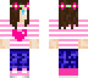 striped tee with flower headband