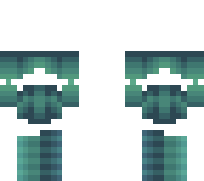 base - crested top w/ long sleeves - teal & cyan fade