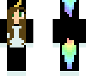 black rainbow unicorn girl