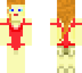 girl in red swimming suit