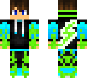 Green Lightning Boy | Minecraft Skin