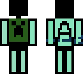 hacker with creeper and a on its back