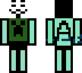 hacker with creeper and a on its back