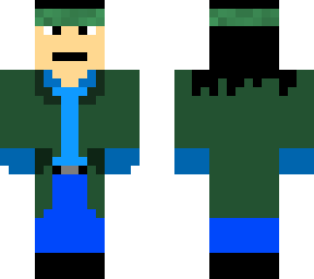 hymn with blue t-shirt and green jacket
