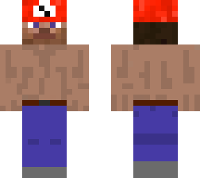 minecraft's steve with firefighter's cap