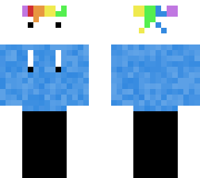 rainbow bandana with fancy hoodie