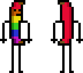 rainbow bane with face