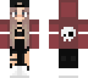 skull hoodie girl