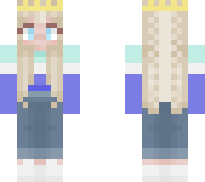 Blonde girl with crown | Minecraft Skin