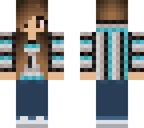 brunette girl in blue drug rug