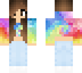 brunette in cropped tie dye hoodie
