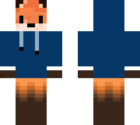 fixed fox in bleu hoodie