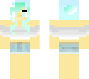 girl of sliver,blue and green