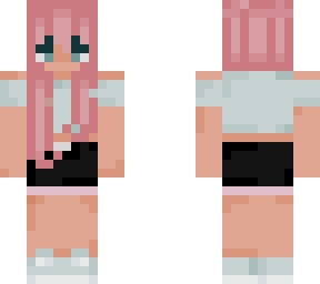 girl with pink hair