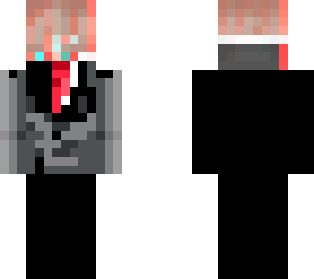 glitched person with suit read description